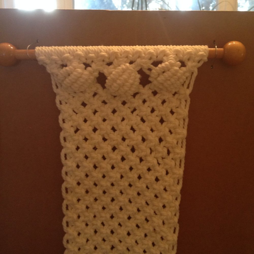 Vintage Macrame Towel Holder. Rare Find - Picture 2 of 7